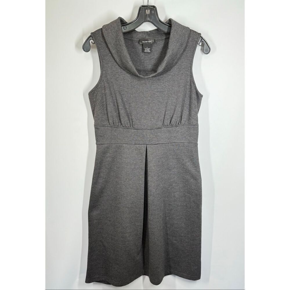 Spense Women gray scoop neck business dress size 6